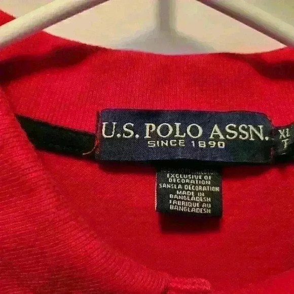 US Polo Association Red Polo Shirt  size XL - Picture 3 of 4
